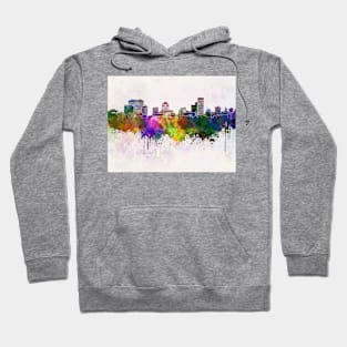 Columbia skyline in watercolor background Hoodie